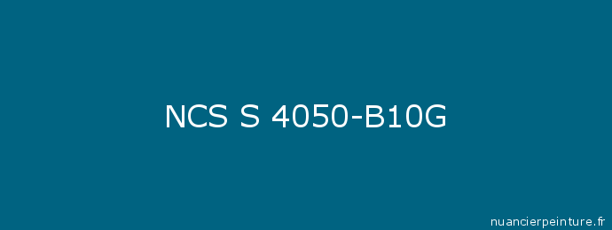 S 4050-B10G : Couleur NCS S 4050-B10G | NuancierPeinture.fr
