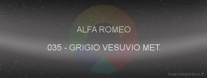 Peinture Alfa Romeo 035 Grigio Vesuvio Met.