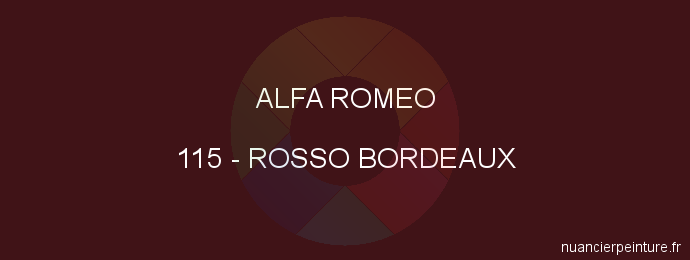 Peinture Alfa Romeo 115 Rosso Bordeaux