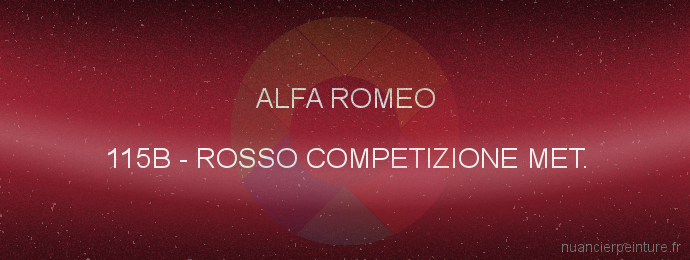 Peinture Alfa Romeo 115B Rosso Competizione Met.