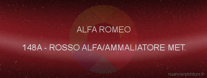 Peinture Alfa Romeo 148A Rosso Alfa/ammaliatore Met.