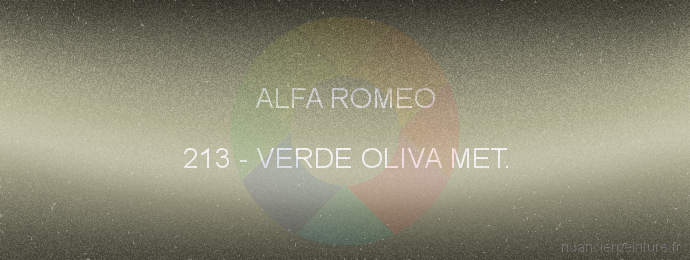 Peinture Alfa Romeo 213 Verde Oliva Met.