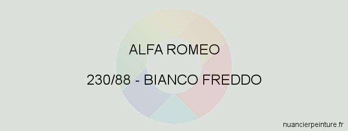 Peinture Alfa Romeo 230/88 Bianco Freddo