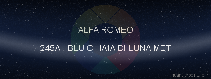 Peinture Alfa Romeo 245A Blu Chiaia Di Luna Met.