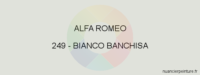 Peinture Alfa Romeo 249 Bianco Banchisa