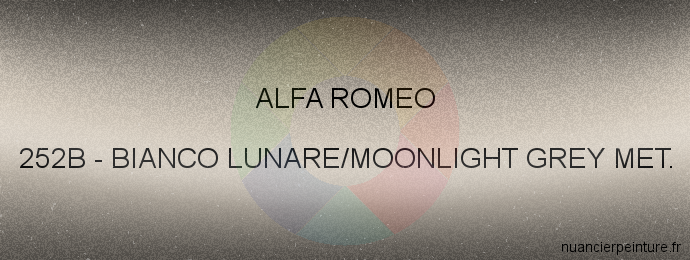 Peinture Alfa Romeo 252B Bianco Lunare/moonlight Grey Met.