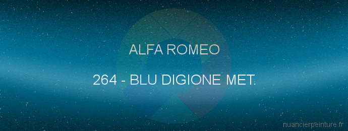 Peinture Alfa Romeo 264 Blu Digione Met.