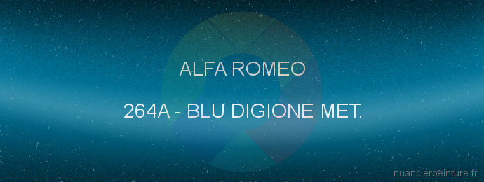 Peinture Alfa Romeo 264A Blu Digione Met.