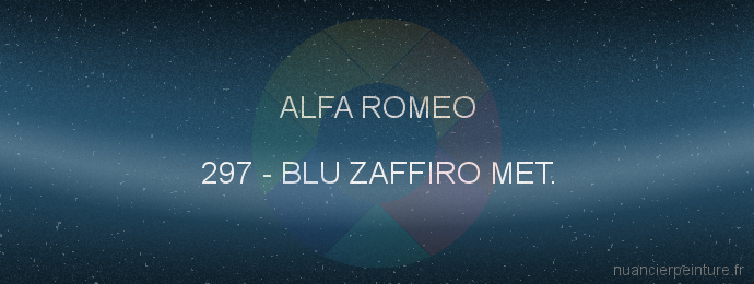 Peinture Alfa Romeo 297 Blu Zaffiro Met.