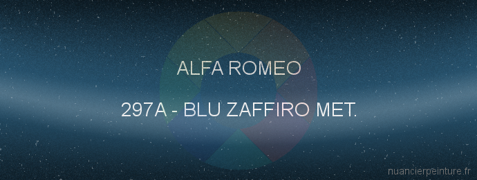 Peinture Alfa Romeo 297A Blu Zaffiro Met.