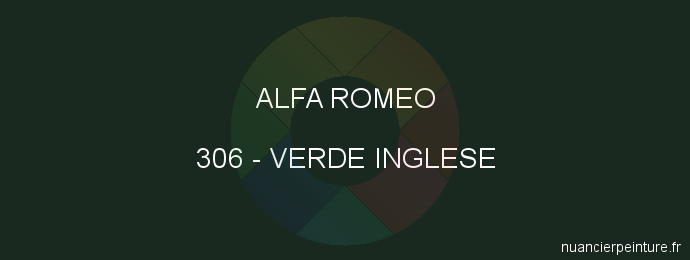 Peinture Alfa Romeo 306 Verde Inglese