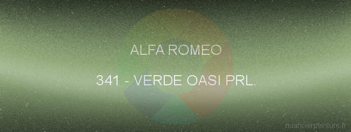 Peinture Alfa Romeo 341 Verde Oasi Prl.