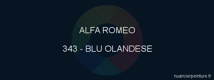 Peinture Alfa Romeo 343 Blu Olandese