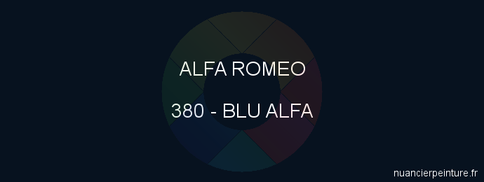 Peinture Alfa Romeo 380 Blu Alfa