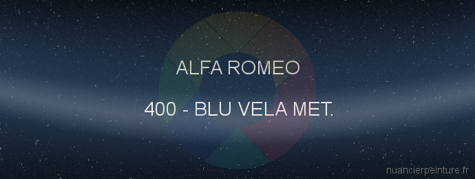 Peinture Alfa Romeo 400 Blu Vela Met.