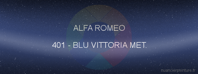 Peinture Alfa Romeo 401 Blu Vittoria Met.