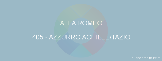 Peinture Alfa Romeo 405 Azzurro Achille/tazio