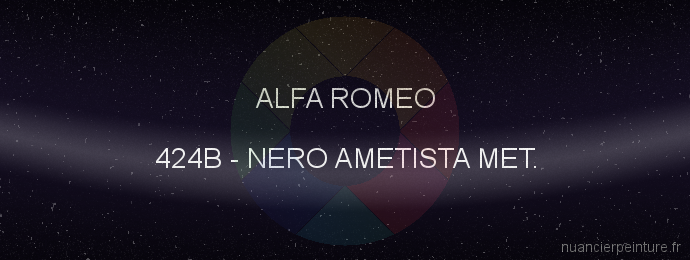 Peinture Alfa Romeo 424B Nero Ametista Met.
