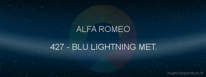 Peinture Alfa Romeo 427 Blu Lightning Met.
