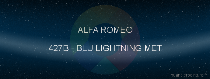 Peinture Alfa Romeo 427B Blu Lightning Met.