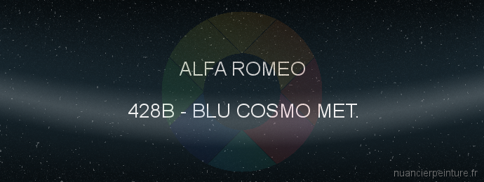 Peinture Alfa Romeo 428B Blu Cosmo Met.