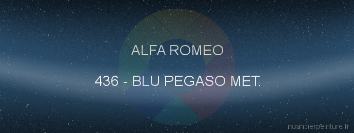 Peinture Alfa Romeo 436 Blu Pegaso Met.