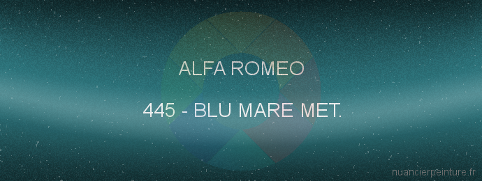 Peinture Alfa Romeo 445 Blu Mare Met.