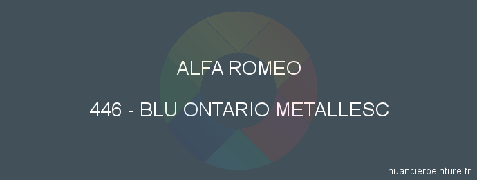 Peinture Alfa Romeo 446 Blu Ontario Metallesc