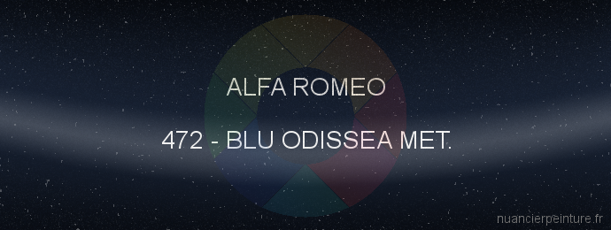 Peinture Alfa Romeo 472 Blu Odissea Met.