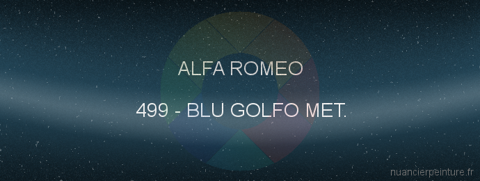 Peinture Alfa Romeo 499 Blu Golfo Met.
