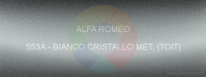Peinture Alfa Romeo 553A Bianco Cristallo Met. (toit)