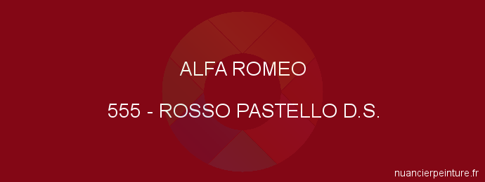 Peinture Alfa Romeo 555 Rosso Pastello D.s.