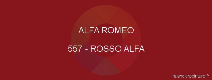Peinture Alfa Romeo 557 Rosso Alfa