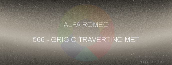 Peinture Alfa Romeo 566 Grigio Travertino Met.