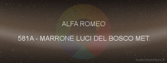 Peinture Alfa Romeo 581A Marrone Luci Del Bosco Met.