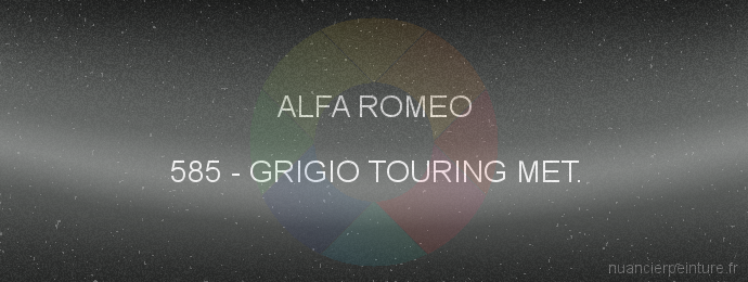 Peinture Alfa Romeo 585 Grigio Touring Met.