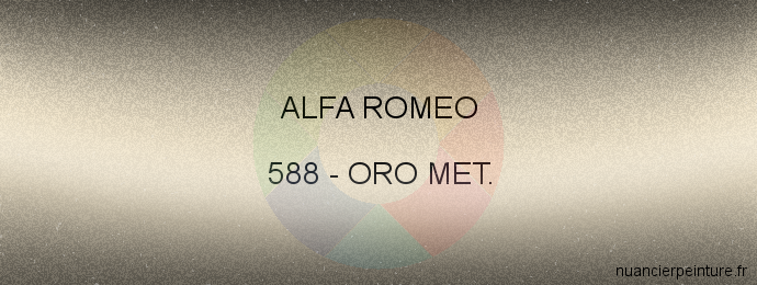 Peinture Alfa Romeo 588 Oro Met.