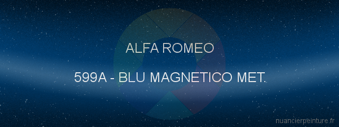 Peinture Alfa Romeo 599A Blu Magnetico Met.