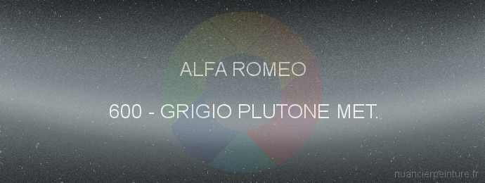 Peinture Alfa Romeo 600 Grigio Plutone Met.