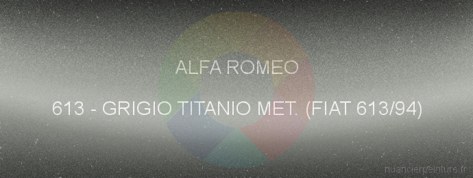 Peinture Alfa Romeo 613 Grigio Titanio Met. (fiat 613/94)