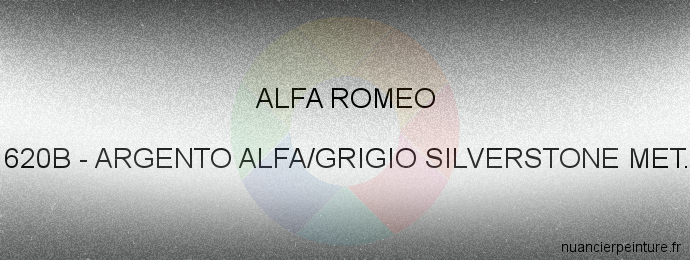 Peinture Alfa Romeo 620B Argento Alfa/grigio Silverstone Met.