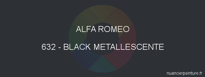 Peinture Alfa Romeo 632 Black Metallescente