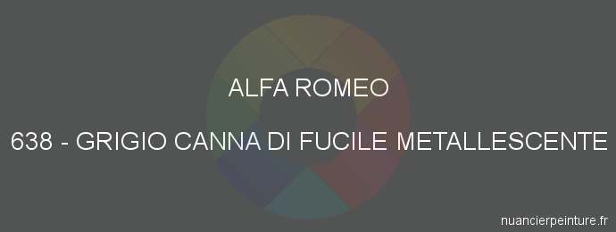 Peinture Alfa Romeo 638 Grigio Canna Di Fucile Metallescente