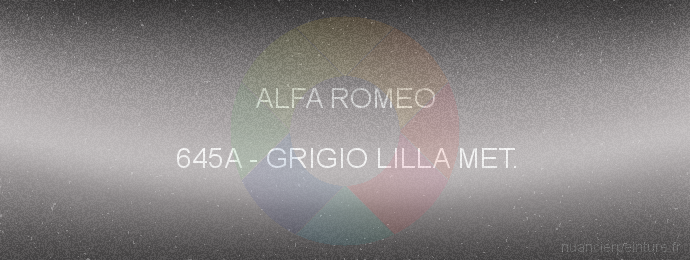Peinture Alfa Romeo 645A Grigio Lilla Met.