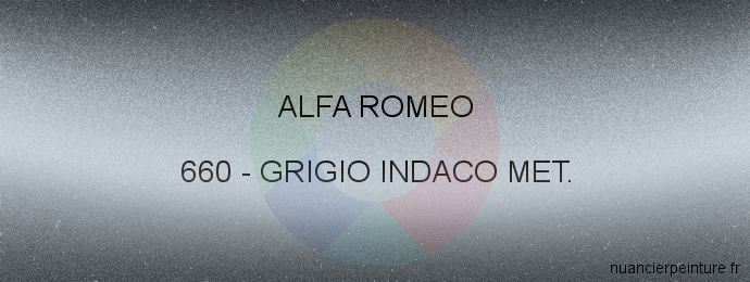 Peinture Alfa Romeo 660 Grigio Indaco Met.