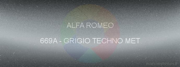 Peinture Alfa Romeo 669A Grigio Techno Met