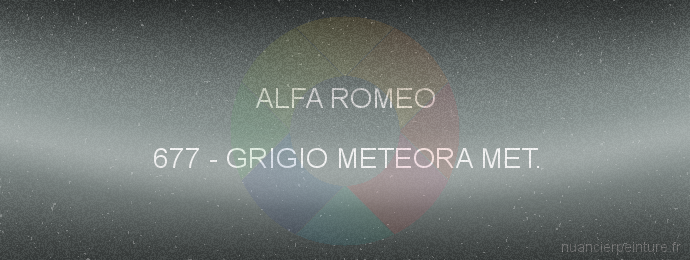 Peinture Alfa Romeo 677 Grigio Meteora Met.
