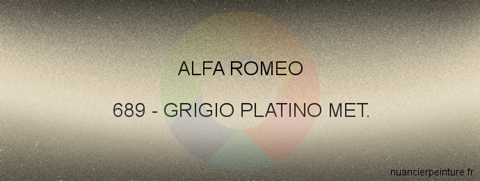 Peinture Alfa Romeo 689 Grigio Platino Met.