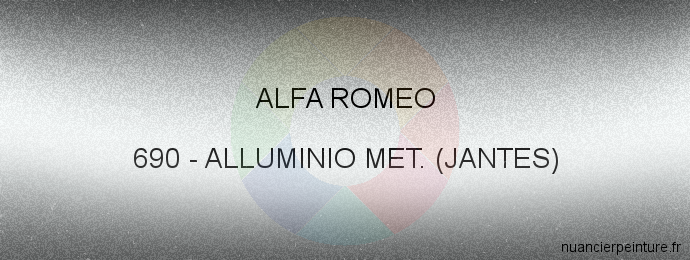 Peinture Alfa Romeo 690 Alluminio Met. (jantes)