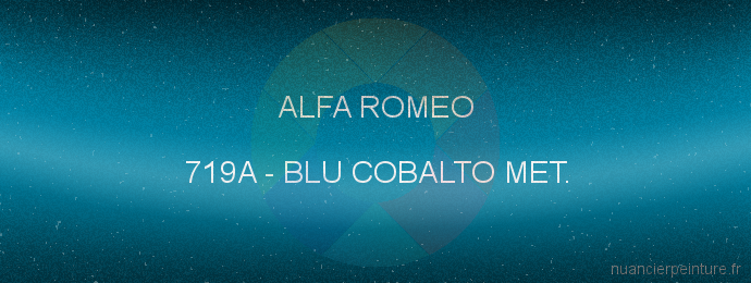 Peinture Alfa Romeo 719A Blu Cobalto Met.
